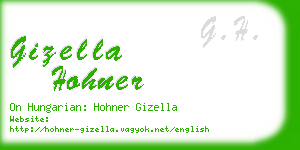 gizella hohner business card